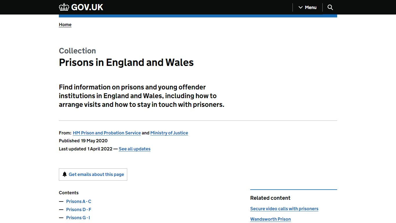 Prisons in England and Wales - GOV.UK